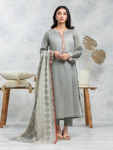 edenrobe Allure Cambric Unstitched Printed 2Pc Suit EWU24A2-29049ST