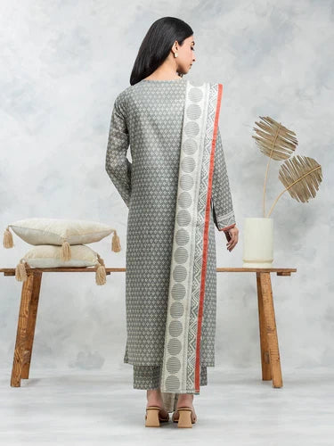 edenrobe Allure Cambric Unstitched Printed 2Pc Suit EWU24A2-29049ST