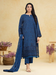 edenrobe Festive Ensembles Unstitched Cambric 3Pc Suit EWU24V2-30123