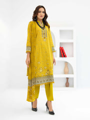 Al Kareem Gul-e-Lala Digital Printed Lawn Unstitched 3Pc Suit D-2564