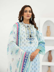 Al Kareem Gul-e-Lala Digital Printed Lawn Unstitched 3Pc Suit D-2565