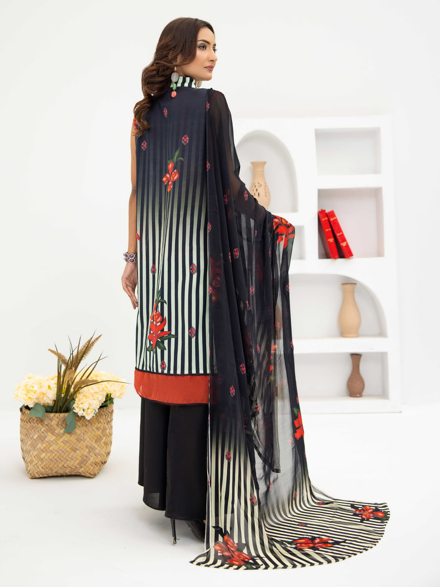 Al Kareem Gul-e-Lala Digital Printed Lawn Unstitched 3Pc Suit D-2567
