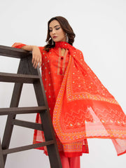 Al Kareem Gul-e-Lala Digital Printed Lawn Unstitched 3Pc Suit D-2569