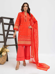 Al Kareem Gul-e-Lala Digital Printed Lawn Unstitched 3Pc Suit D-2569