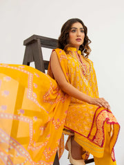 Al Kareem Gul-e-Lala Digital Printed Lawn Unstitched 3Pc Suit D-2570