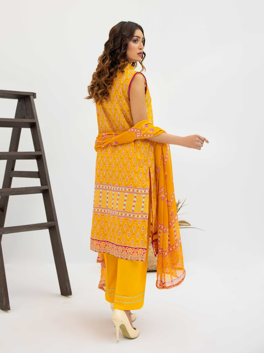 Al Kareem Gul-e-Lala Digital Printed Lawn Unstitched 3Pc Suit D-2570