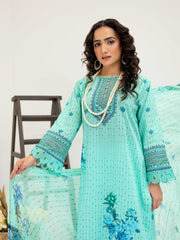 Al Kareem Gul-e-Lala Digital Printed Lawn Unstitched 3Pc Suit D-2571