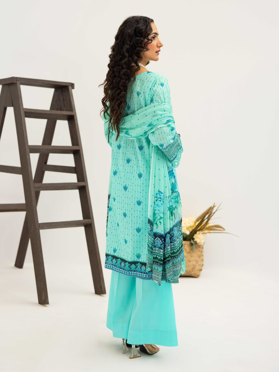 Al Kareem Gul-e-Lala Digital Printed Lawn Unstitched 3Pc Suit D-2571