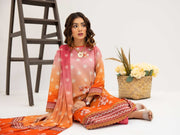 Al Kareem Gul-e-Lala Digital Printed Lawn Unstitched 3Pc Suit D-2572