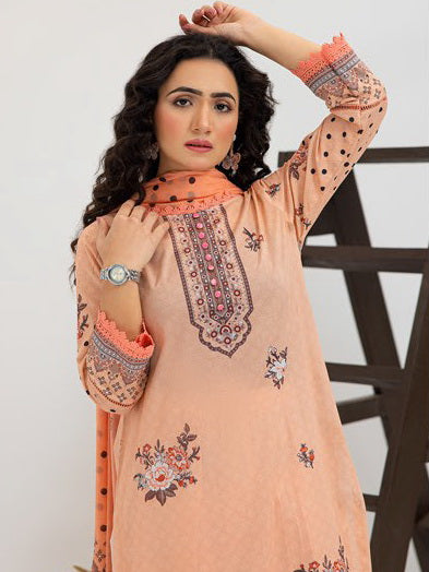 Al Kareem Gul-e-Lala Digital Printed Lawn Unstitched 3Pc Suit D-2575