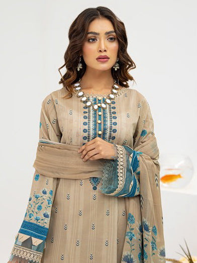 Al Kareem Gul-e-Lala Digital Printed Lawn Unstitched 3Pc Suit D-2576