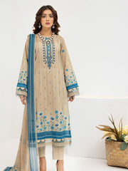 Al Kareem Gul-e-Lala Digital Printed Lawn Unstitched 3Pc Suit D-2576
