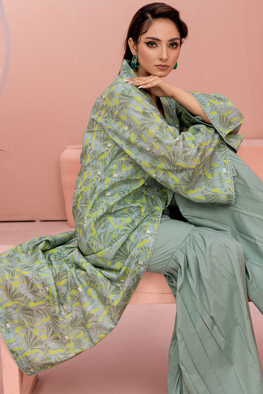 Safwa Orla Unstitched Printed Lawn 2Piece Suit - OR 66