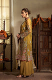 Fabiha Fatima Mehar-o-Maah Embroidered Organza Unstitched 3Pc Suit - AMBER