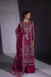 Ermina by Ezra Luxury Hand Embellished Net Unstitched 3Pc Suit - ROSE