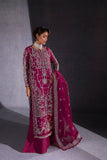 Ermina by Ezra Luxury Hand Embellished Net Unstitched 3Pc Suit - ROSE