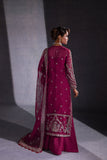 Ermina by Ezra Luxury Hand Embellished Net Unstitched 3Pc Suit - ROSE