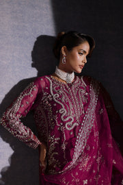 Ermina by Ezra Luxury Hand Embellished Net Unstitched 3Pc Suit - ROSE