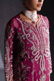 Ermina by Ezra Luxury Hand Embellished Net Unstitched 3Pc Suit - ROSE