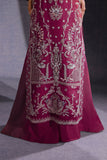 Ermina by Ezra Luxury Hand Embellished Net Unstitched 3Pc Suit - ROSE