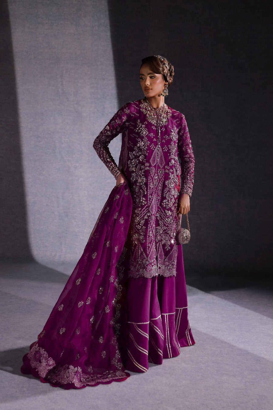Ermina by Ezra Luxury Hand Embellished Organza Unstitched 3Pc Suit - KOYAL