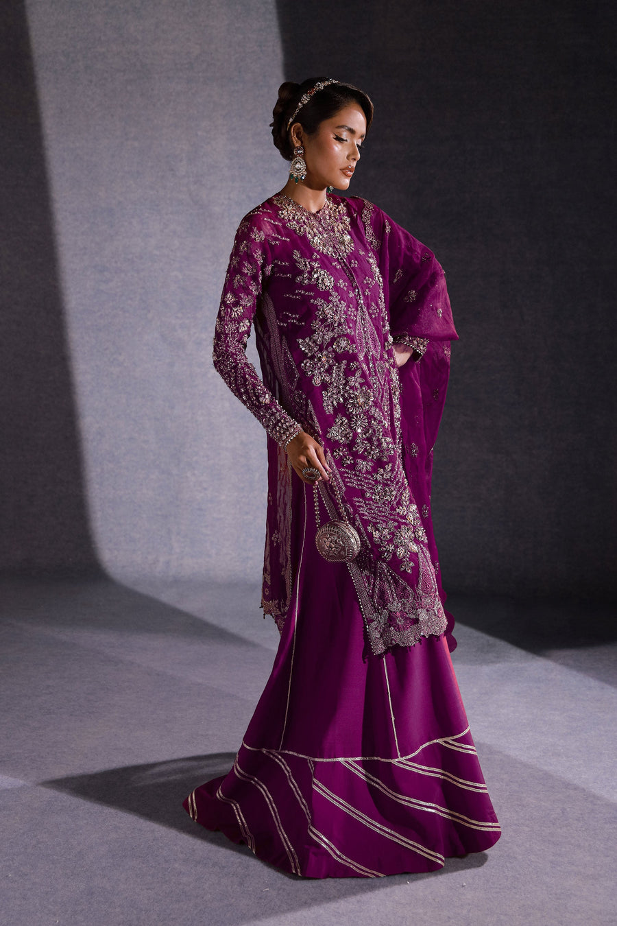 Ermina by Ezra Luxury Hand Embellished Organza Unstitched 3Pc Suit - KOYAL