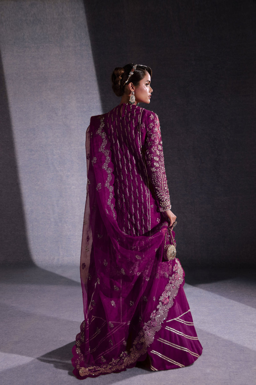 Ermina by Ezra Luxury Hand Embellished Organza Unstitched 3Pc Suit - KOYAL