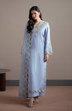 Fabiha Fatima Elvin Embroidered Raw Silk 3Pc Pret Suit - IRIS