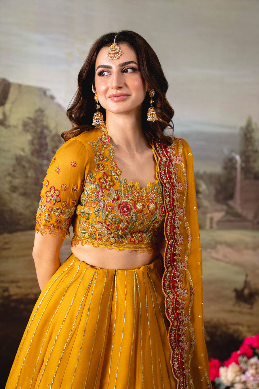 Neeshay Dastaan Embroidered Chiffon Unstitched 3Pc Suit - Zarafshaan