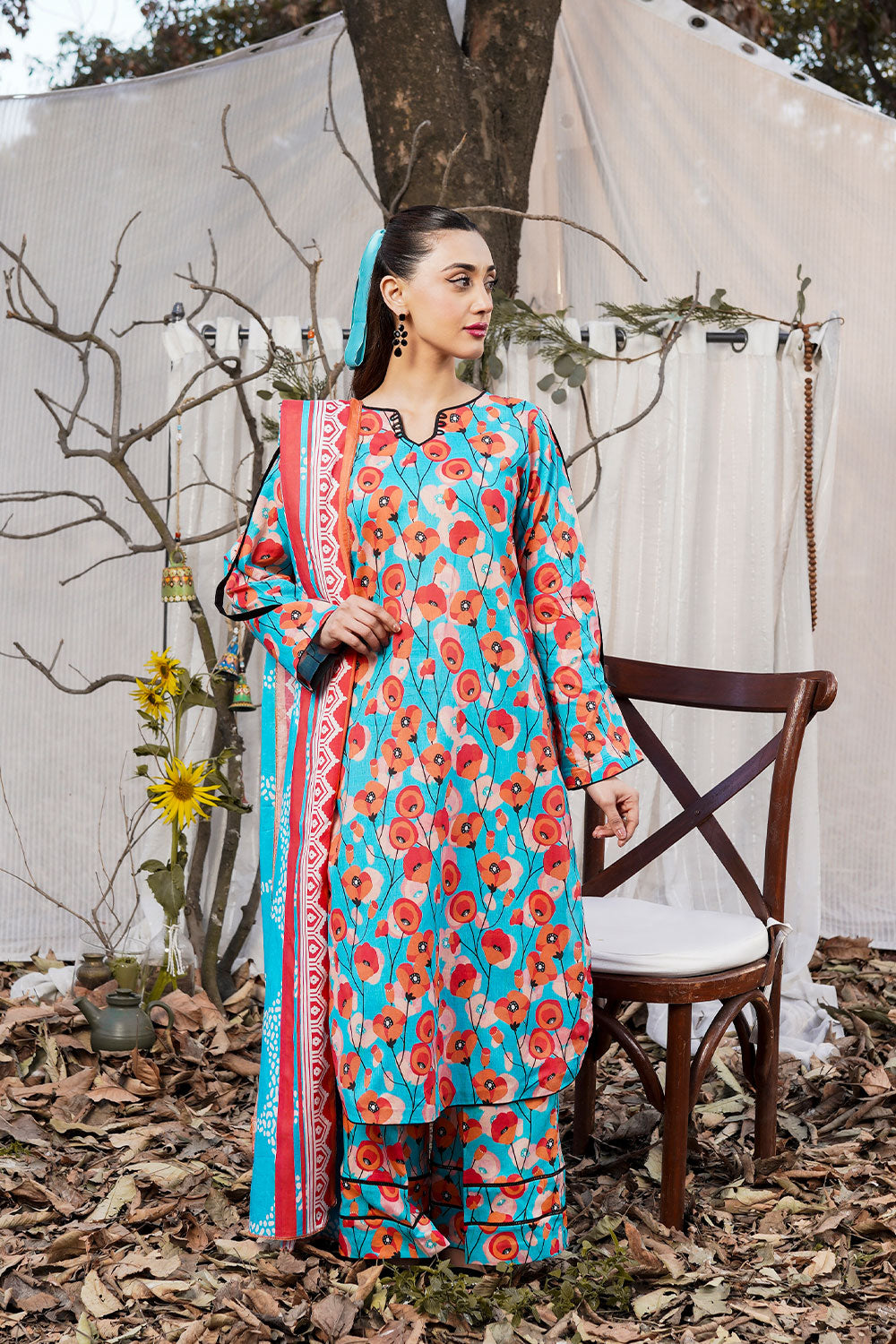 Safwa Printed Lawn Pret 3Pc Suit Ready To Wear P000515