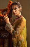 Fabiha Fatima Mehar-o-Maah Embroidered Organza Unstitched 3Pc Suit - AMBER