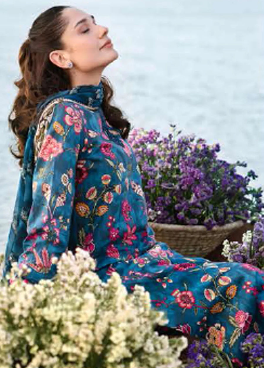 Maria.B M.Basics Embroidered Lawn Unstitched 3Pc Suit MB-02A