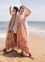 Zainab Chottani Embroidered Chikankari Lawn Unstitched 3Pc Suit D-02A Nora