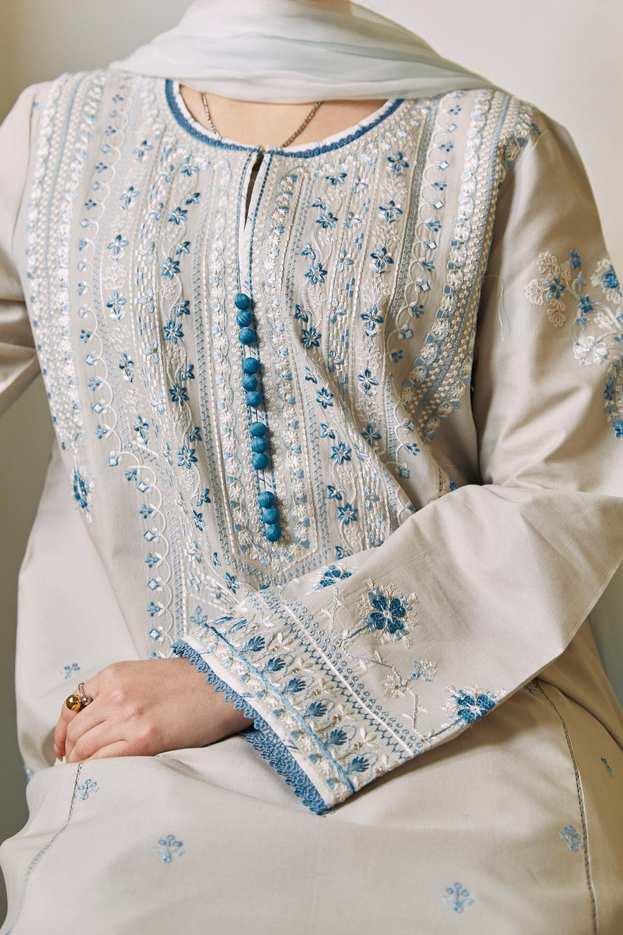 Coco by Zara Shahjahan Embroidered Lawn Unstitched 3Pc Suit D-02A BANO
