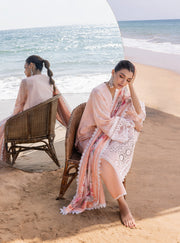 Zainab Chottani Embroidered Chikankari Lawn Unstitched 3Pc Suit D-02A Nora