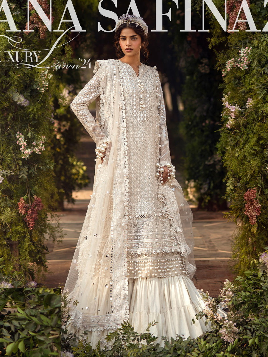 Sana Safinaz Embroidered Luxury Lawn Unstitched 3Pc Suit D-02A