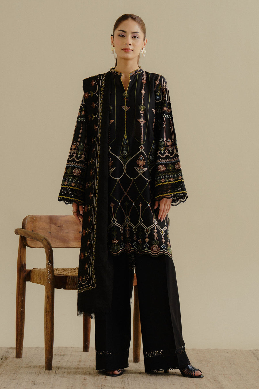 Coco by Zara Shahjahan Embroidered Lawn Unstitched 3Pc Suit 02A-IRIS