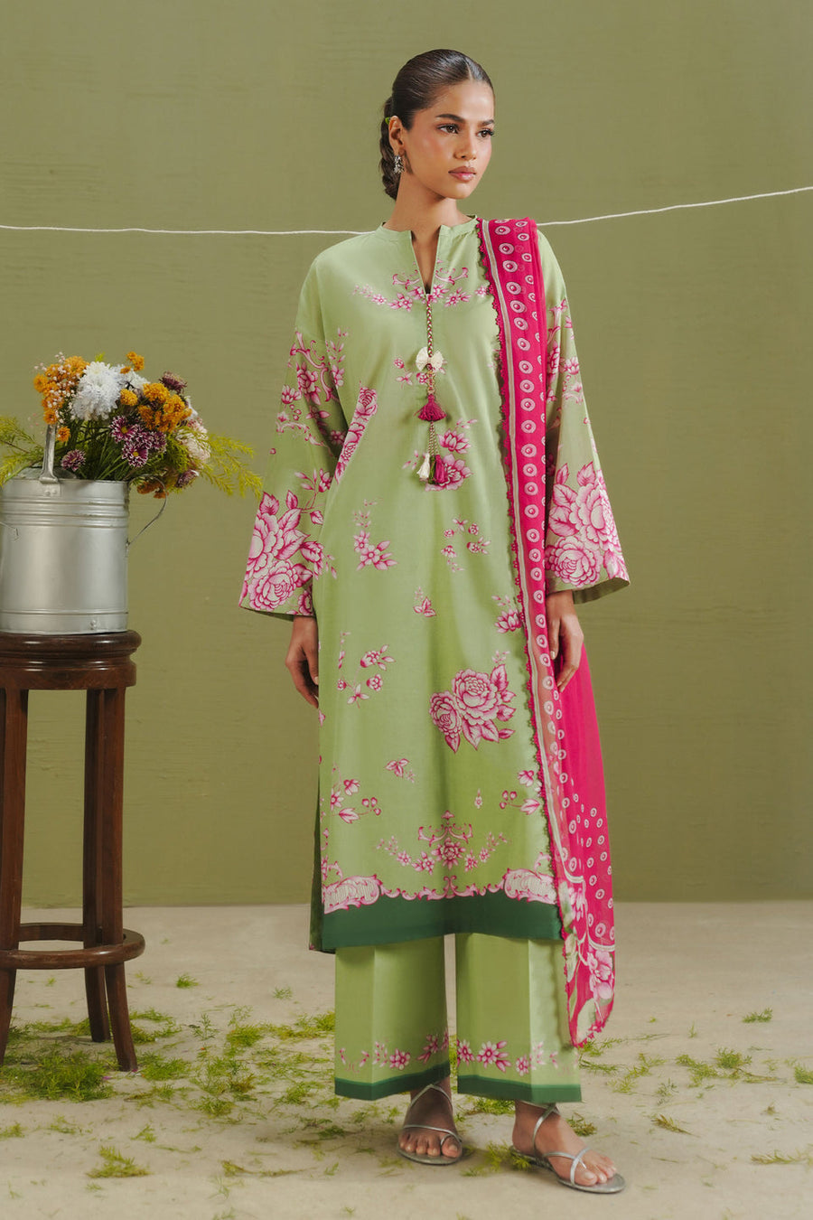 Coco by Zara Shahjahan Prints Unstitched Lawn 3Pc Suit D-02B Riya