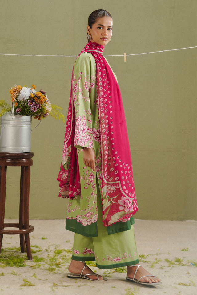 Coco by Zara Shahjahan Prints Unstitched Lawn 3Pc Suit D-02B Riya