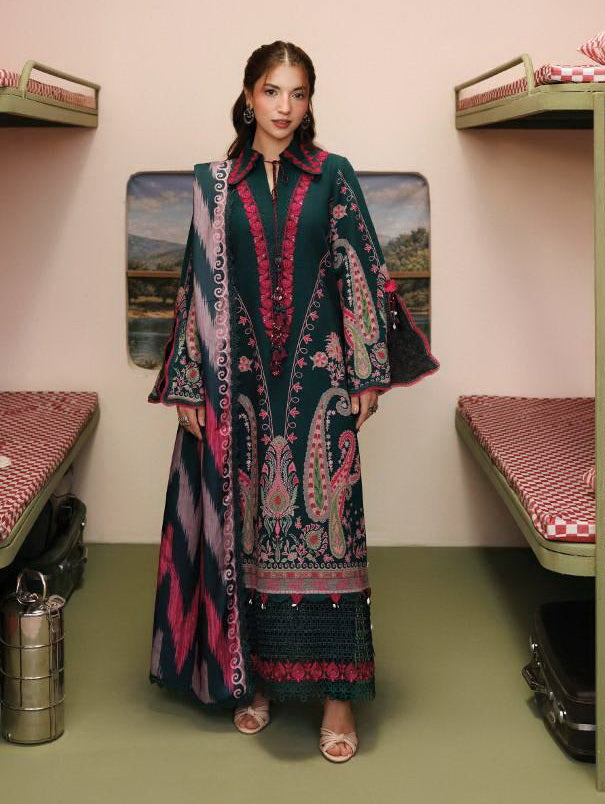 Maria B MBasics Embroidered Slub Khaddar Unstitched 3Pc Suit MB-CUSV15-02B