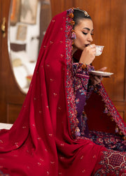 Hussain Rehar Embroidered Karandi Unstitched 3Pc Suit - Liliana