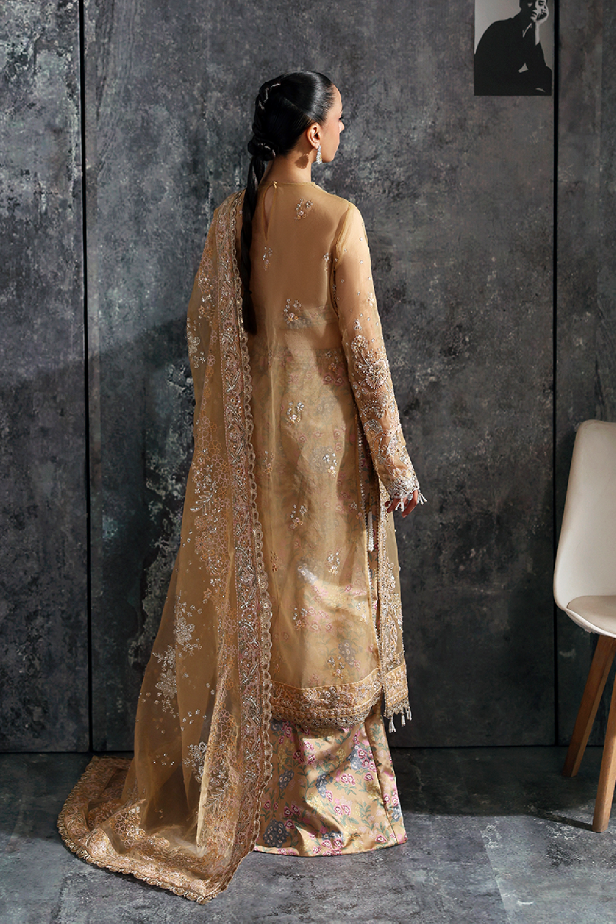 Zarposh Seraphine Embroidered Organza Unstitched 3Pc Suit - LUSTRE