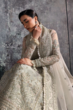 Zarposh Seraphine Embroidered Organza Unstitched 3Pc Suit - HALO