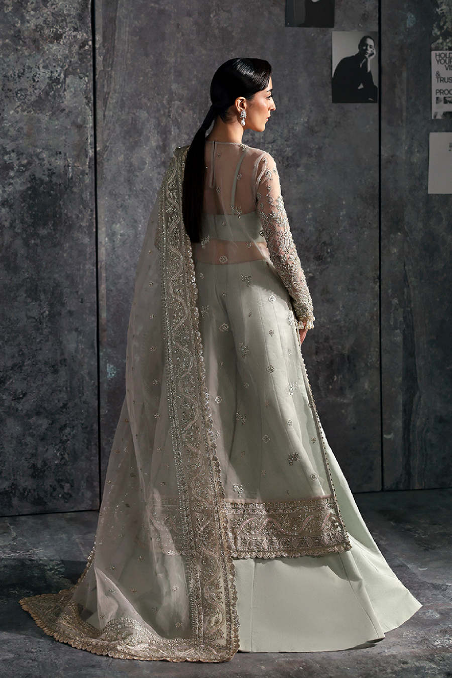 Zarposh Seraphine Embroidered Organza Unstitched 3Pc Suit - HALO