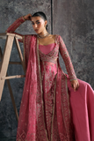 Zarposh Seraphine Embroidered Organza Unstitched 3Pc Suit - LILIUM