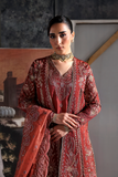 Zarposh Seraphine Embroidered Shisha Silk Unstitched 3Pc Suit - AMORETTE