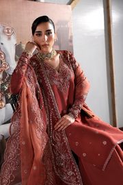 Zarposh Seraphine Embroidered Shisha Silk Unstitched 3Pc Suit - AMORETTE