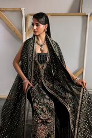 Zarposh Seraphine Embroidered Organza Unstitched 3Pc Suit - SORREL