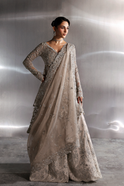 Zarposh Seraphine Embroidered Organza Unstitched 3Pc Suit - NOVELLE