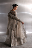 Zarposh Seraphine Embroidered Organza Unstitched 3Pc Suit - NOVELLE